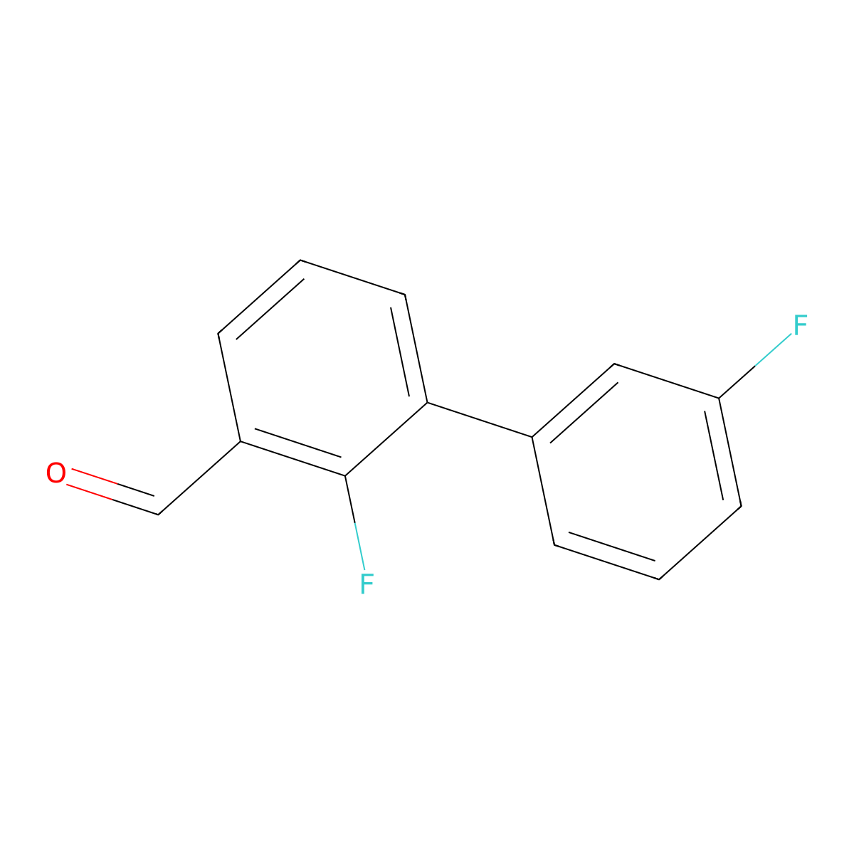 2-Fluoro-3-(3-fluorophenyl)benzaldehyde molecular structure, CAS 1214355-57-3