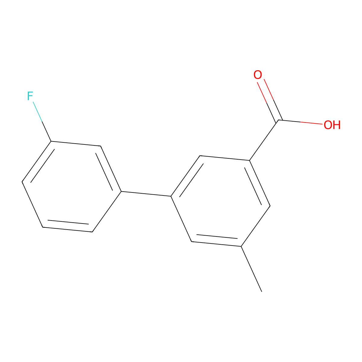 3-(3-Fluorophenyl)-5-methyl-benzoic acid molecular structure, CAS 1214355-75-5