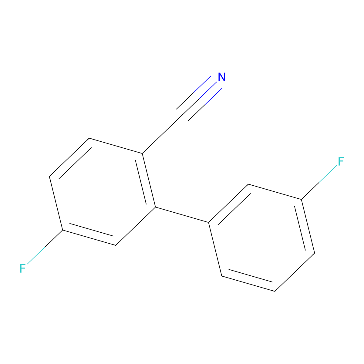 4-Fluoro-2-(3-fluorophenyl)benzonitrile molecular structure, CAS 1214355-86-8
