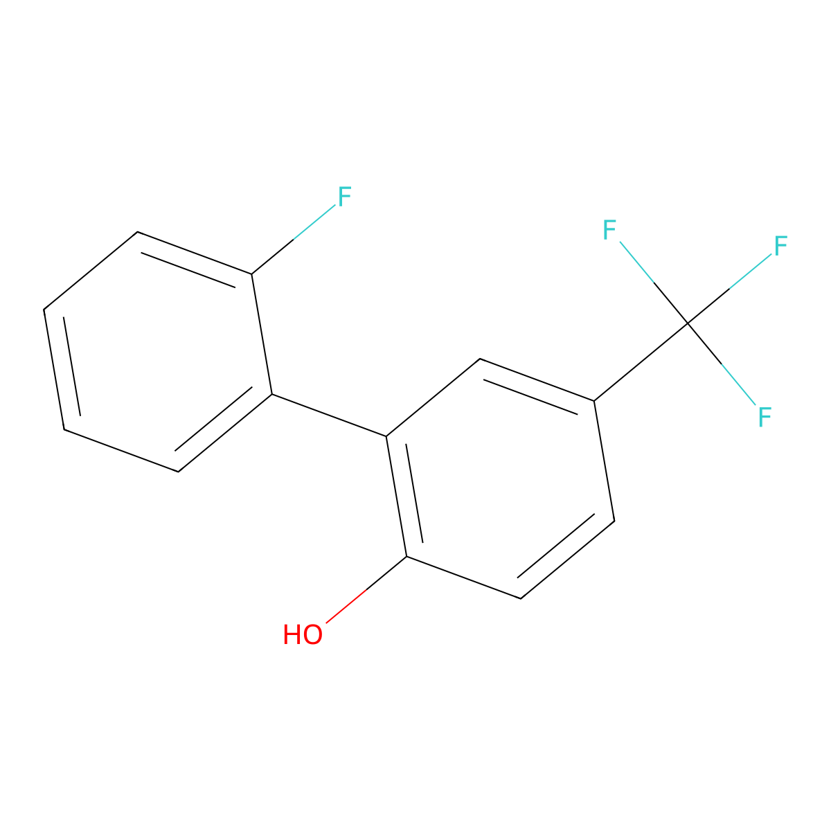 2'-Fluoro-5-(trifluoromethyl)-[1,1'-biphenyl]-2-ol molecular structure, CAS 1214356-00-9