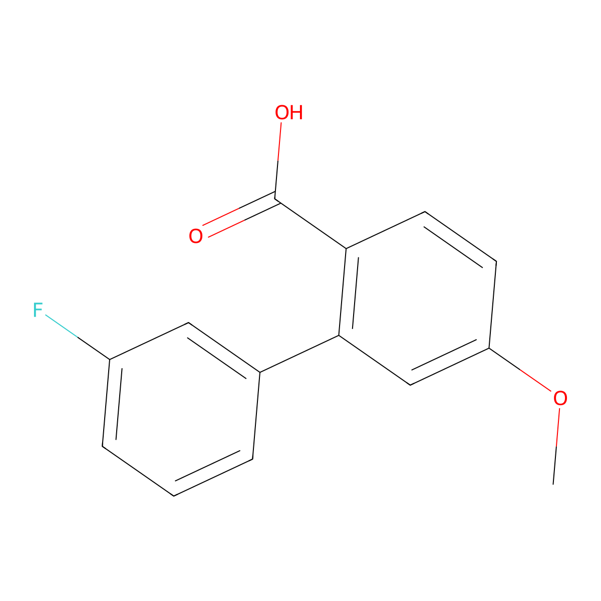 3'-Fluoro-5-methoxybiphenyl-2-carboxylic acid molecular structure, CAS 1214356-45-2