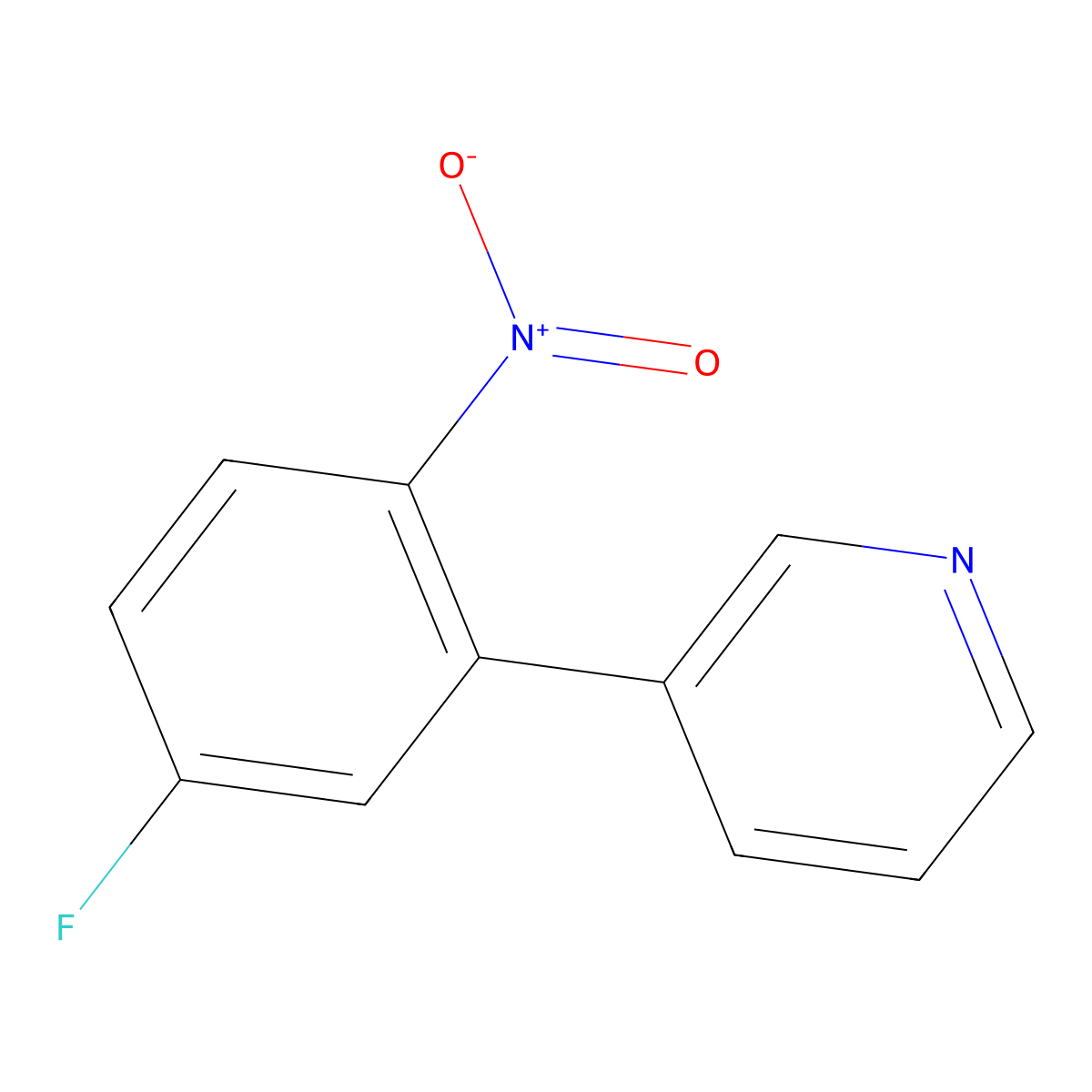 3-(5-Fluoro-2-nitrophenyl)pyridine molecular structure, CAS 1214356-50-9