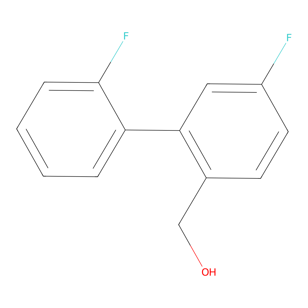 [4-Fluoro-2-(2-fluorophenyl)phenyl]methanol molecular structure, CAS 1214356-59-8