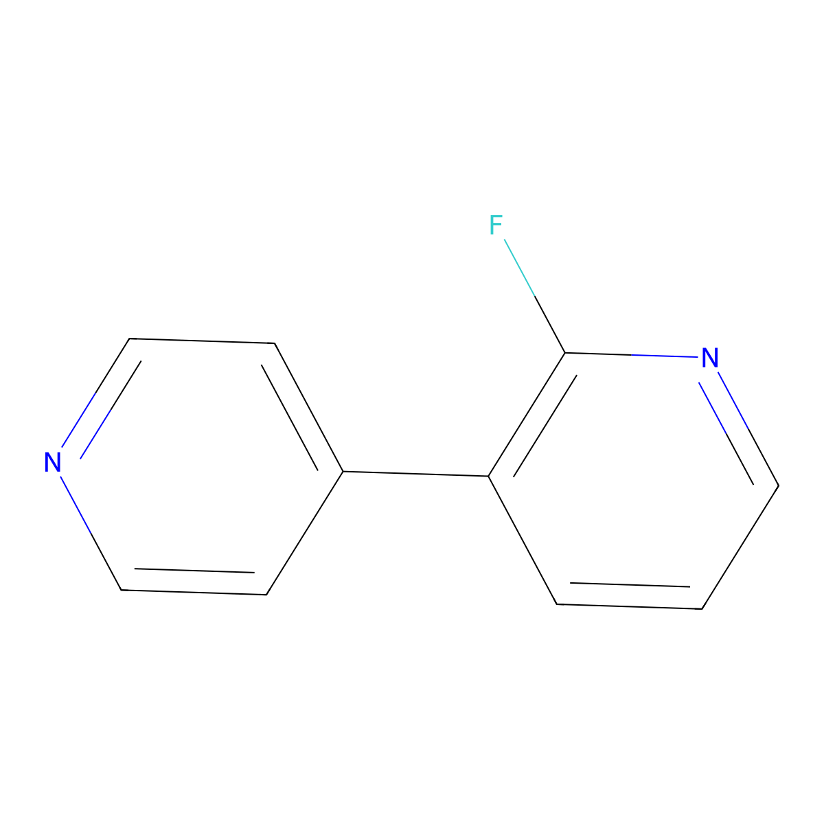 2-Fluoro-3-(pyridin-4-yl)pyridine molecular structure, CAS 1214356-68-9
