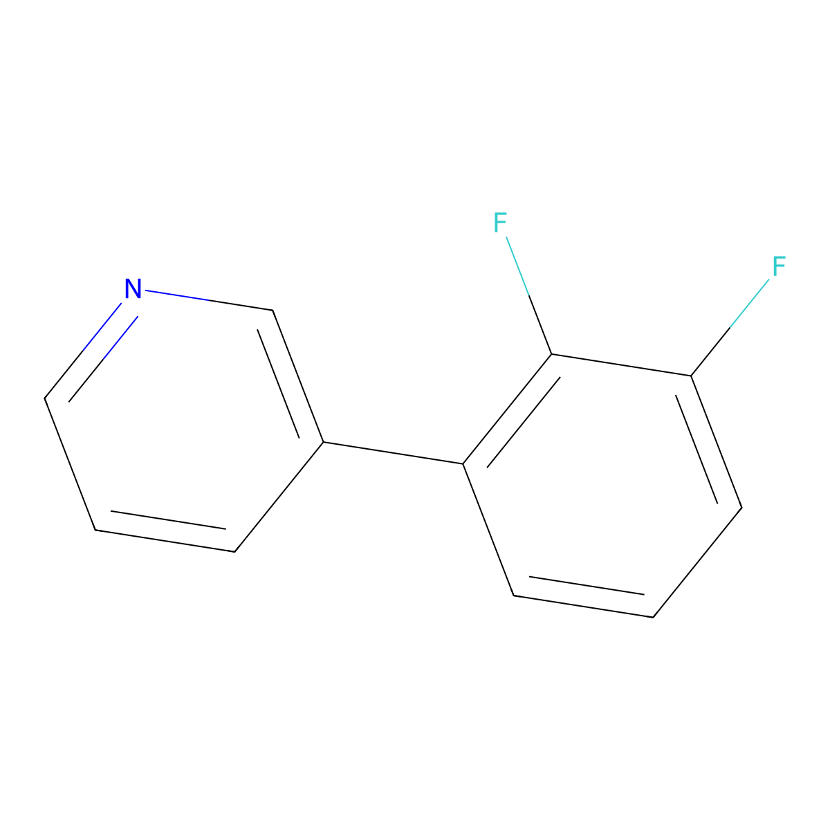 3-(2,3-Difluorophenyl)pyridine molecular structure, CAS 1214356-74-7