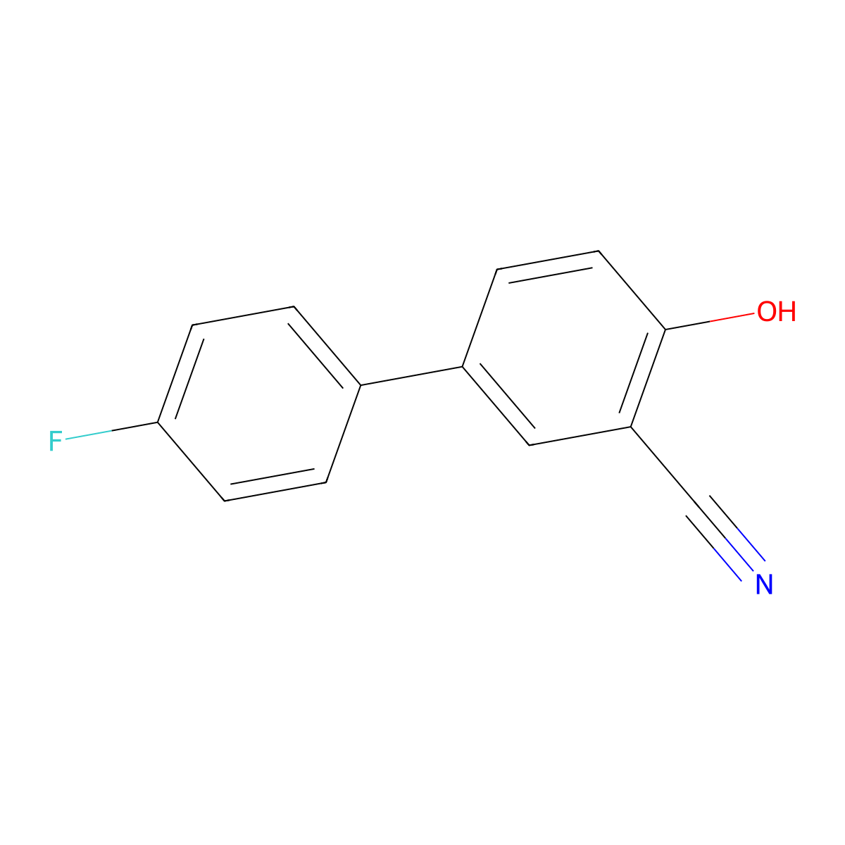 4'-Fluoro-4-hydroxybiphenyl-3-carbonitrile molecular structure, CAS 1214356-86-1