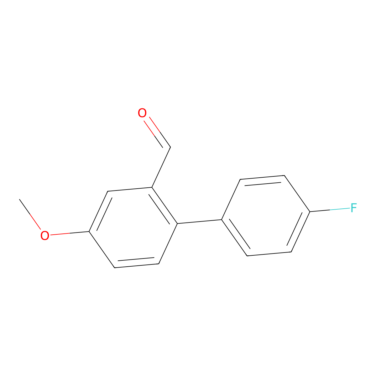 2-(4-Fluorophenyl)-5-methoxybenzaldehyde molecular structure, CAS 1214357-02-4