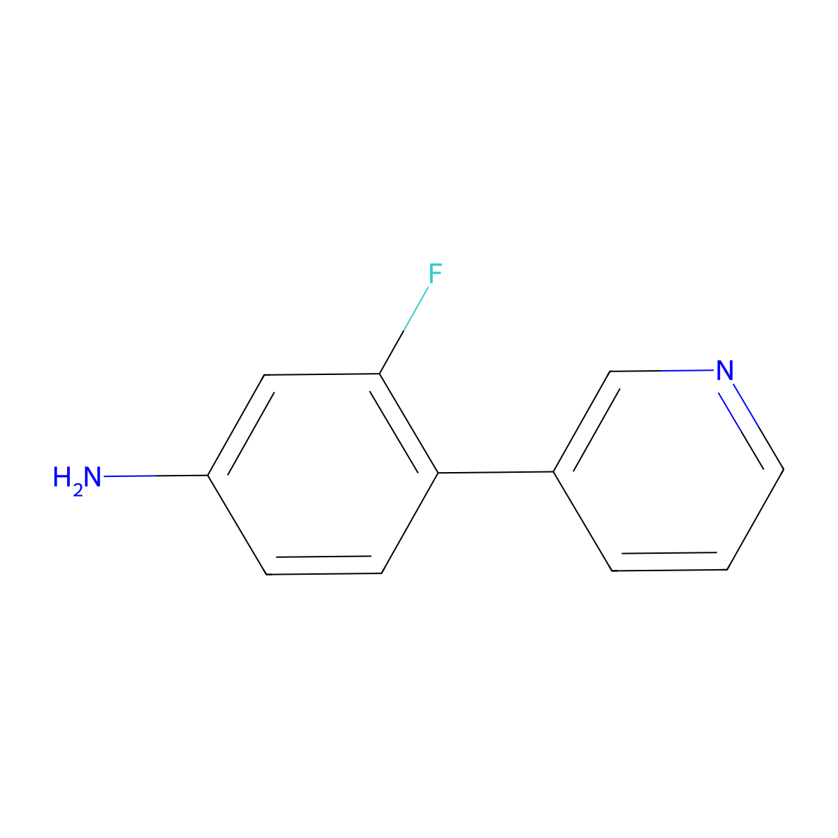 3-Fluoro-4-(pyridin-3-yl)aniline molecular structure, CAS 1214357-04-6