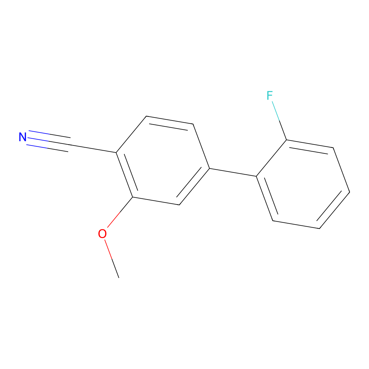 2'-Fluoro-3-methoxybiphenyl-4-carbonitrile molecular structure, CAS 1214357-07-9
