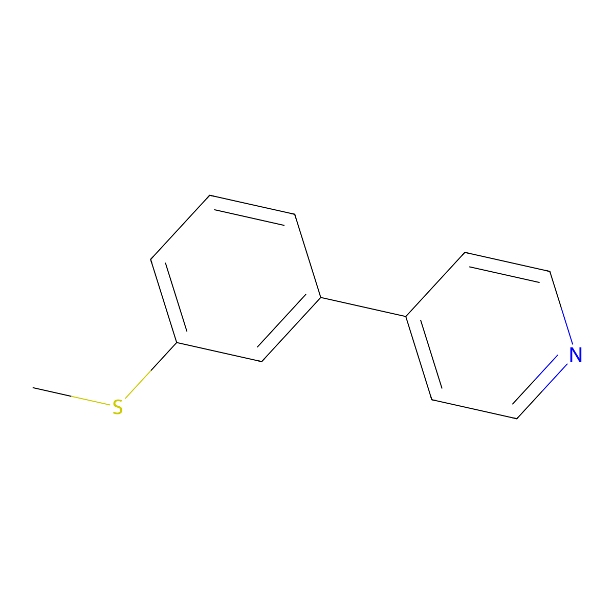 4-[3-(Methylthio)phenyl]pyridine molecular structure, CAS 1214357-23-9