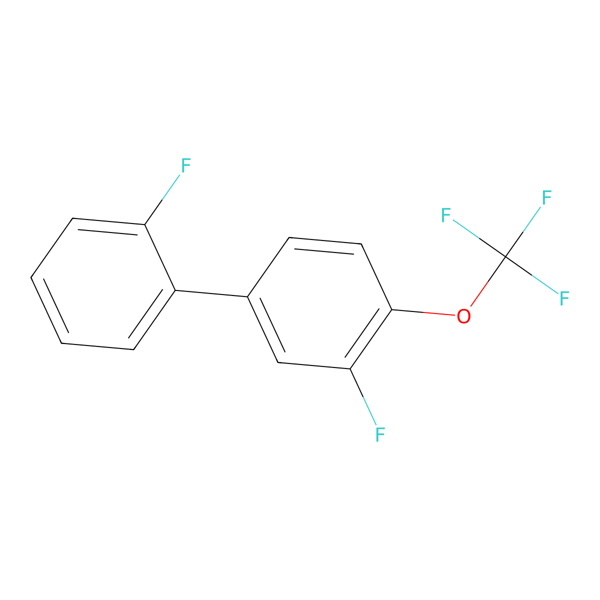 2',3-Difluoro-4-(trifluoromethoxy)biphenyl molecular structure, CAS 1214357-31-9