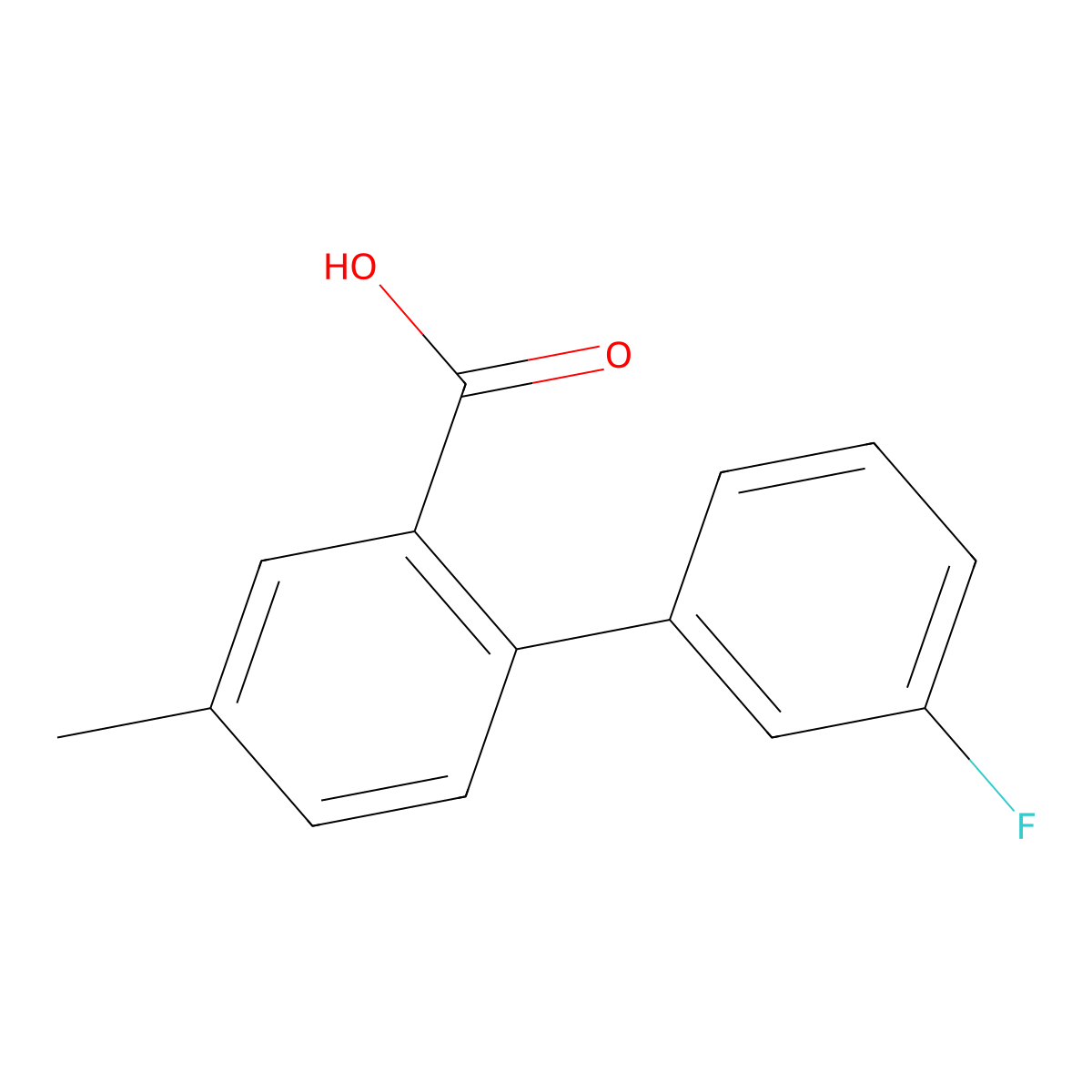 2-(3-Fluorophenyl)-5-methylbenzoic acid molecular structure, CAS 1214357-36-4
