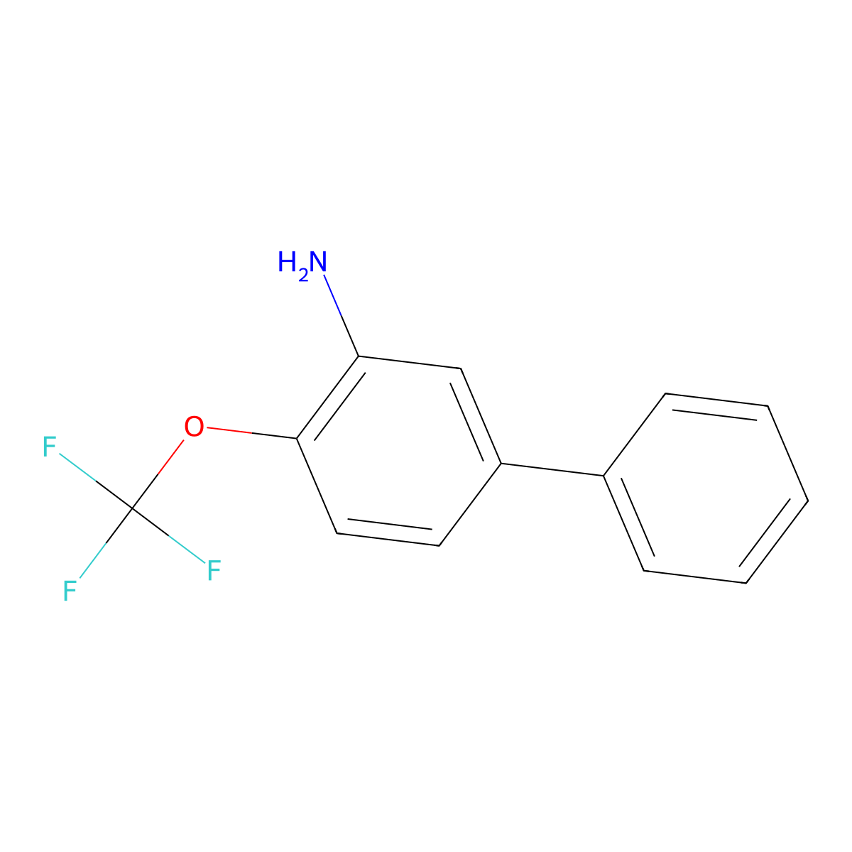4-(Trifluoromethoxy)-[1,1'-biphenyl]-3-amine molecular structure, CAS 1214357-44-4