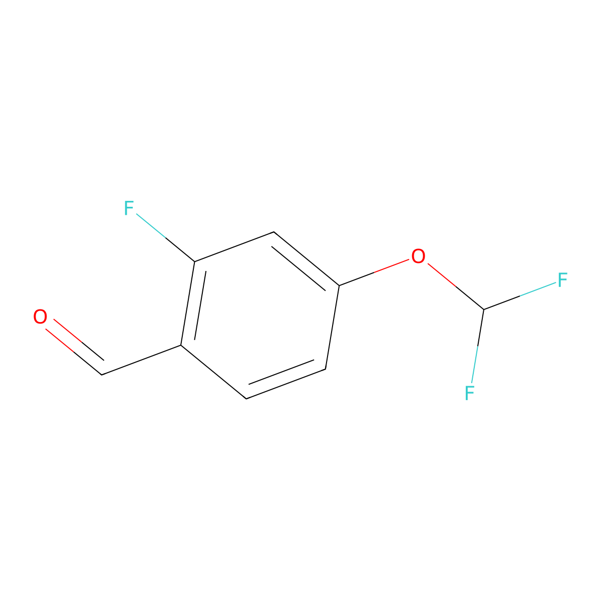 4-(Difluoromethoxy)-2-fluorobenzaldehyde molecular structure, CAS 1214358-05-0