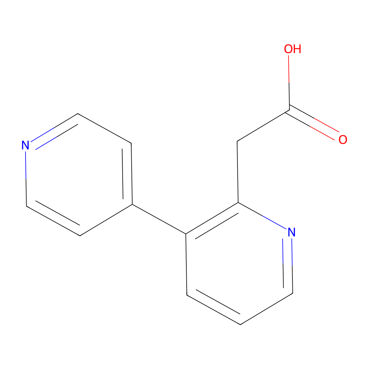 ([3,4'-Bipyridin]-2-yl)acetic acid molecular structure, CAS 1214358-08-3