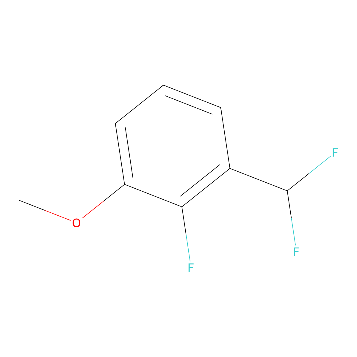 1-(Difluoromethyl)-2-fluoro-3-methoxybenzene molecular structure, CAS 1214358-20-9