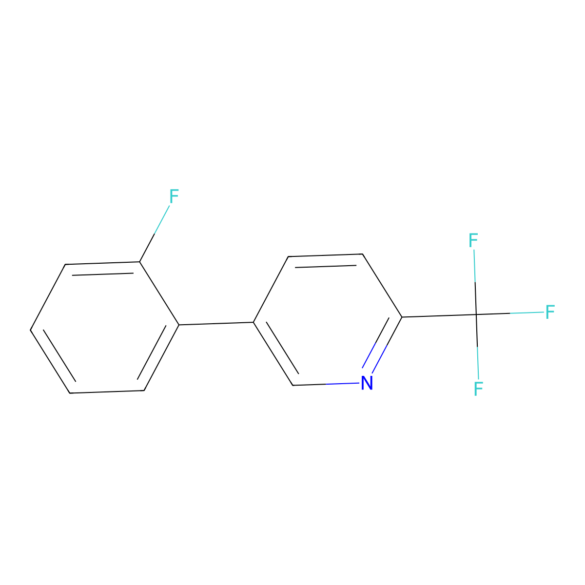 5-(2-Fluorophenyl)-2-(trifluoromethyl)pyridine molecular structure, CAS 1214358-25-4