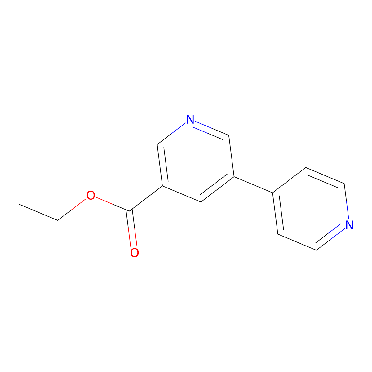 Ethyl [3,4'-bipyridine]-5-carboxylate molecular structure, CAS 1214358-74-3