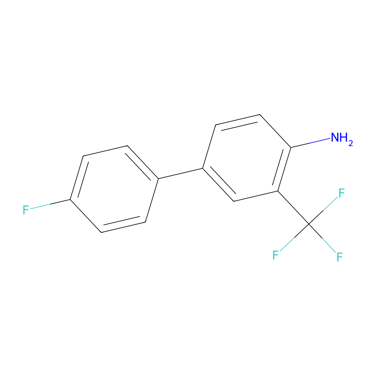 4-(4-Fluorophenyl)-2-(trifluoromethyl)aniline molecular structure, CAS 1214358-88-9