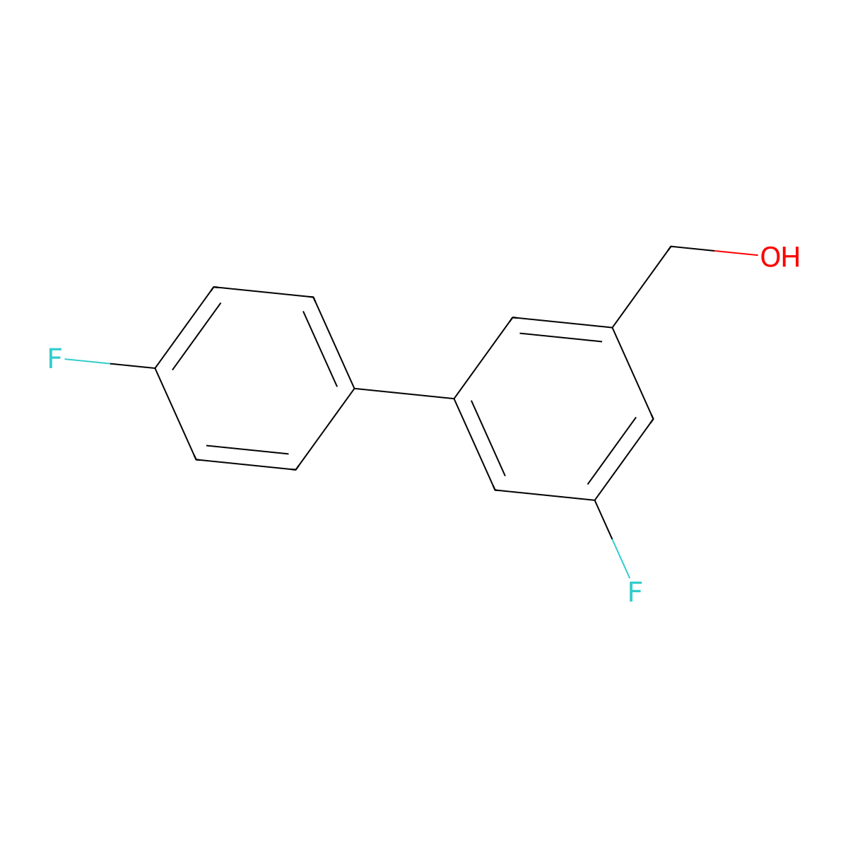 (3-Fluoro-5-(4-fluorophenyl)phenyl)methanol molecular structure, CAS 1214359-09-7