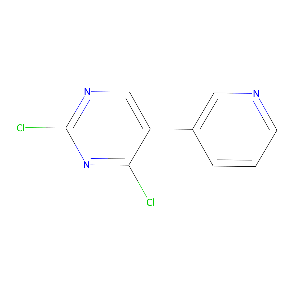 2,4-Dichloro-5-(pyridin-3-yl)pyrimidine molecular structure, CAS 1214359-45-1
