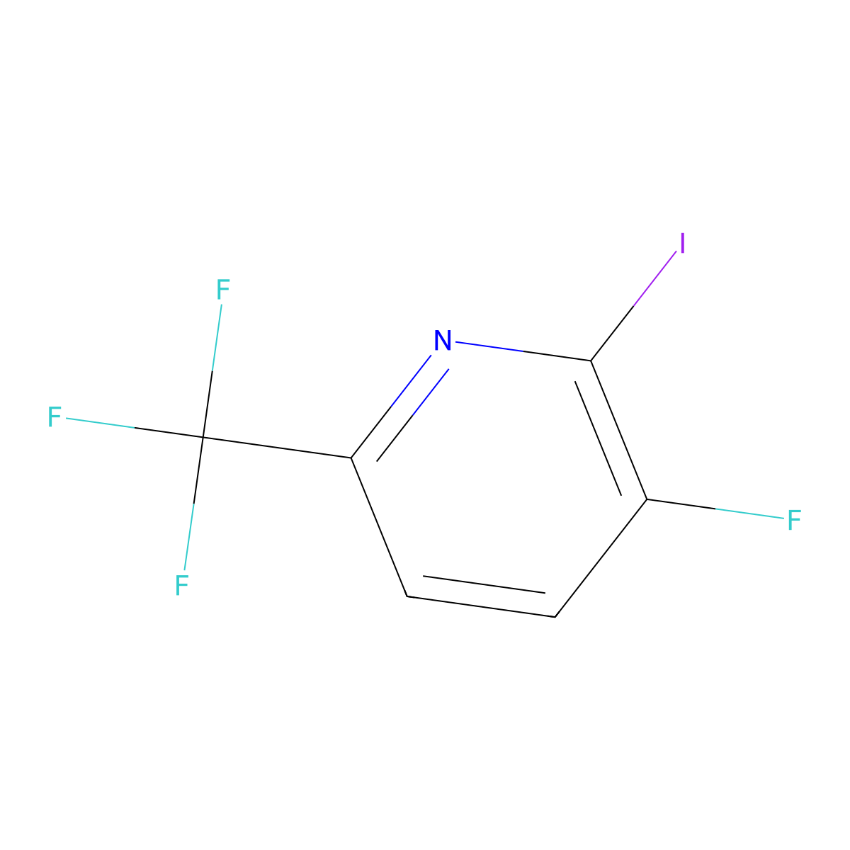 2-Iodo-3-fluoro-6-(trifluoromethyl)pyridine molecular structure, CAS 1214359-56-4