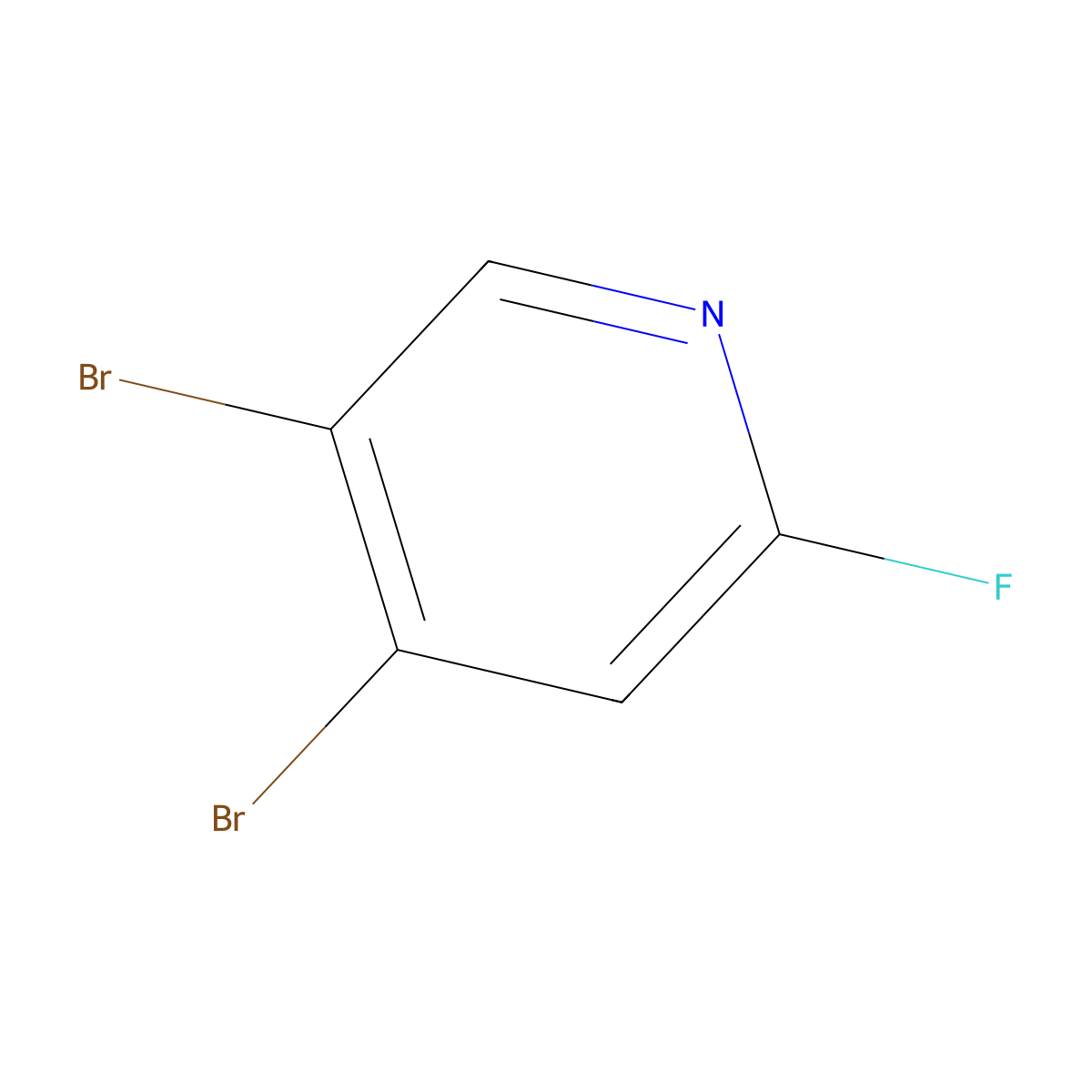 4,5-Dibromo-2-fluoropyridine molecular structure, CAS 1214359-71-3