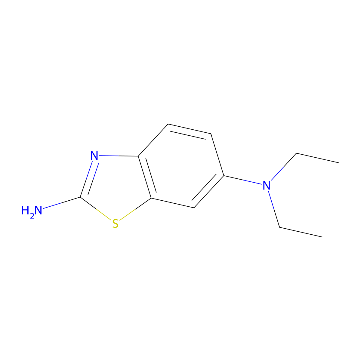 N6,N6-diethyl-1,3-benzothiazole-2,6-diamine molecular structure, CAS 121436-48-4