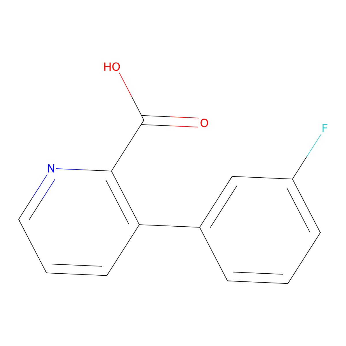 3-(3-Fluorophenyl)picolinic acid molecular structure, CAS 1214360-08-3