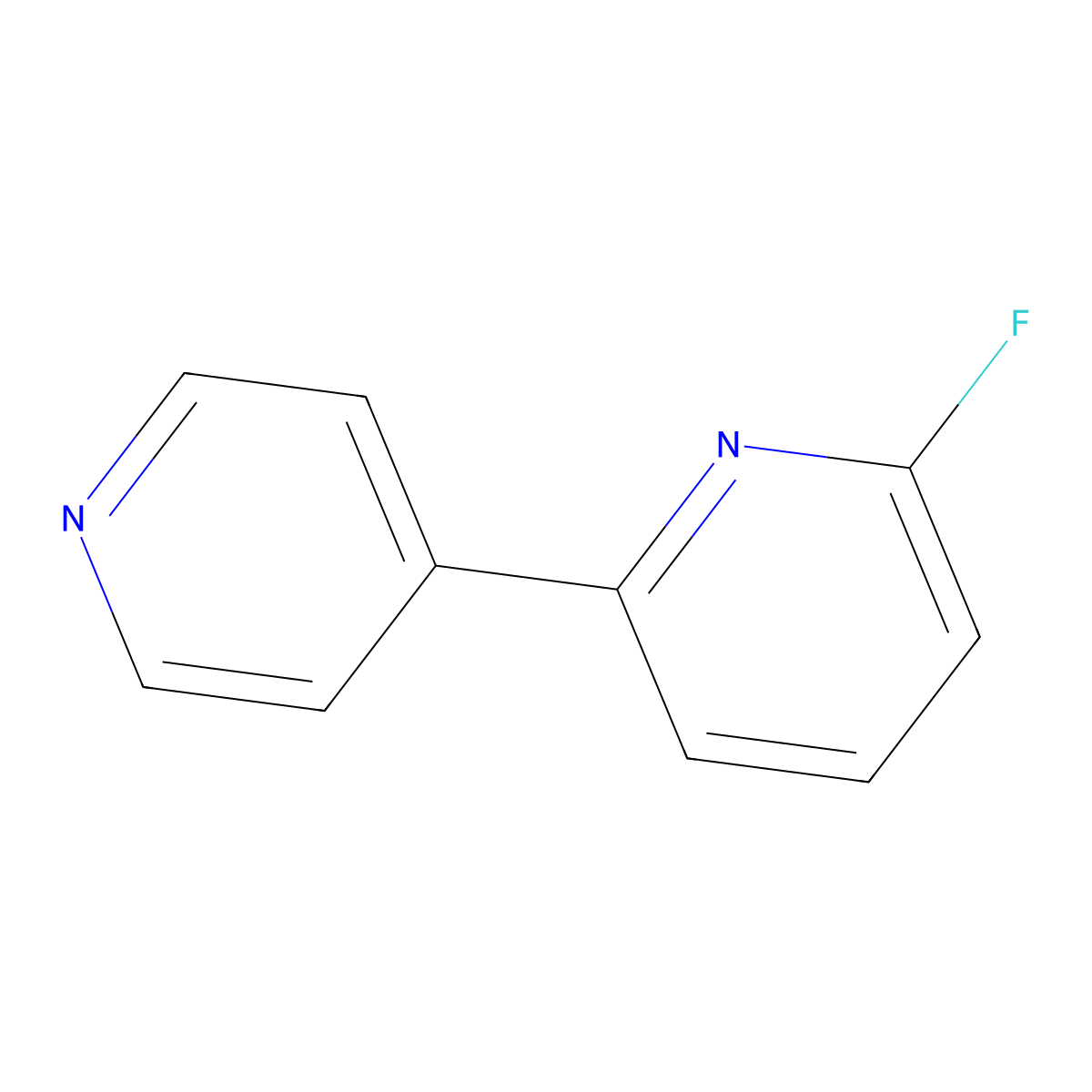 6-Fluoro-2,4'-bipyridine molecular structure, CAS 1214360-31-2