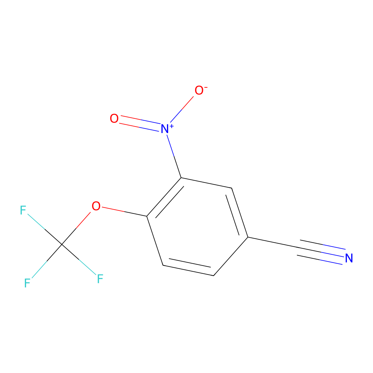 3-Nitro-4-(trifluoromethoxy)benzonitrile molecular structure, CAS 1214360-38-9