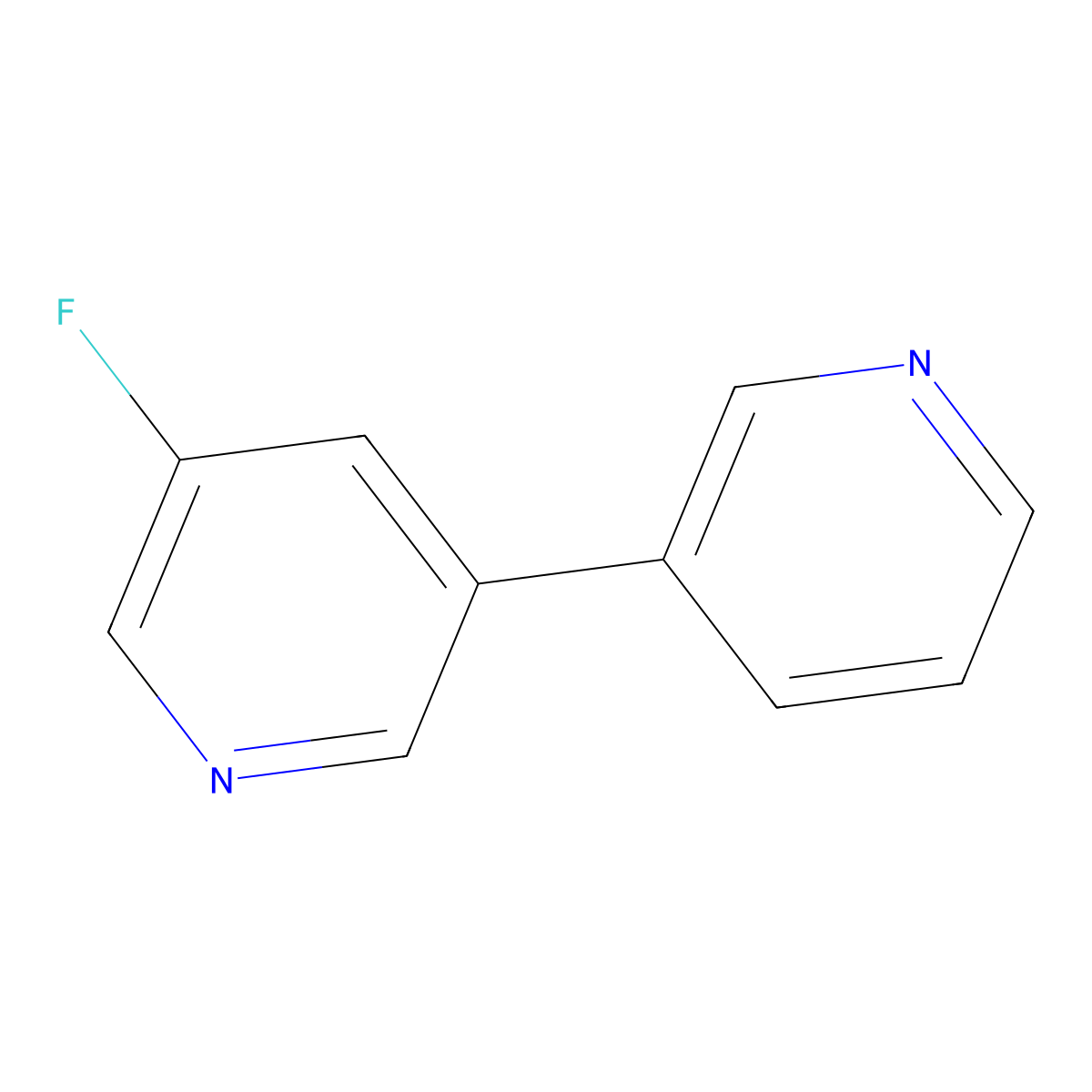 5-Fluoro-3,3'-bipyridine molecular structure, CAS 1214360-41-4