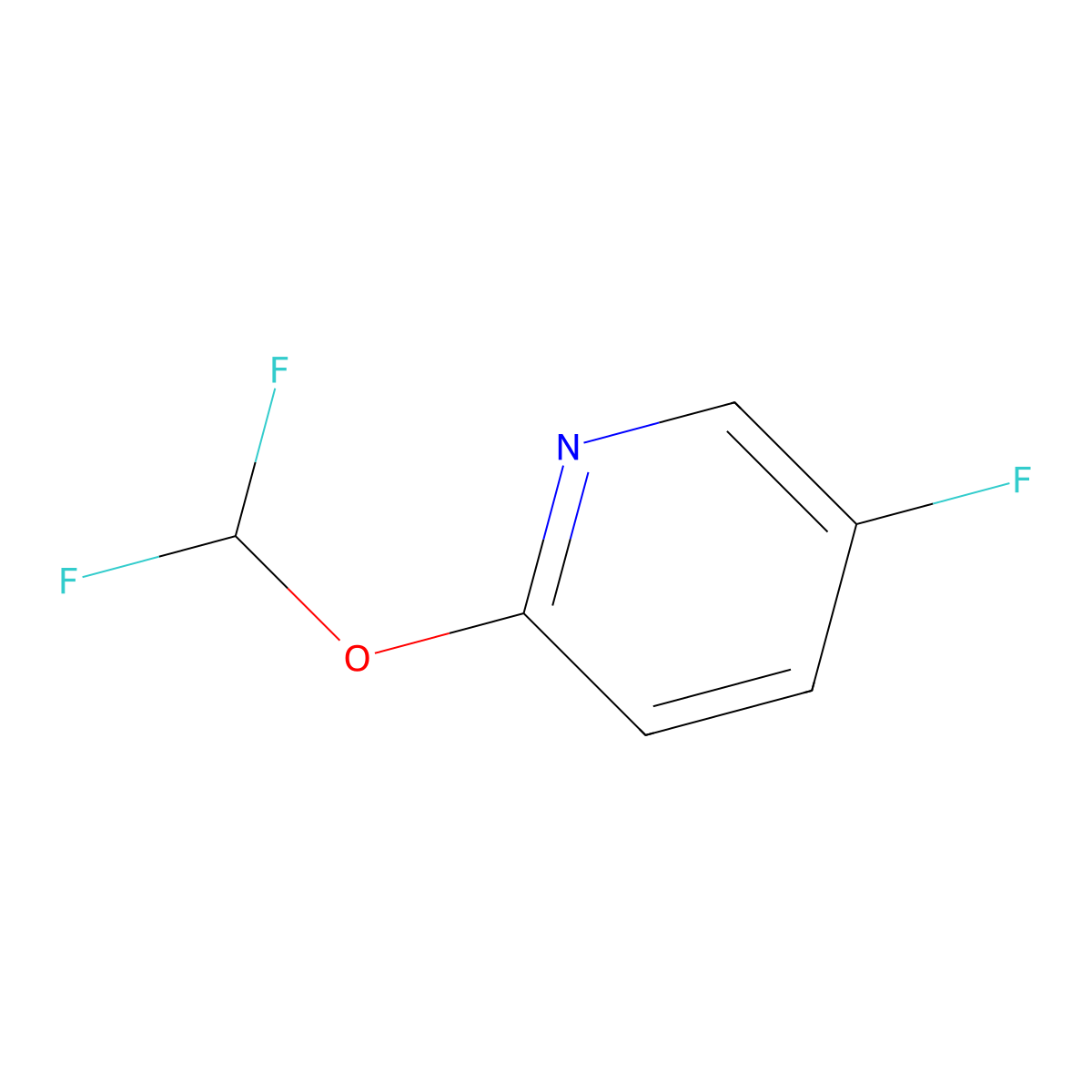 2-(Difluoromethoxy)-5-fluoropyridine molecular structure, CAS 1214360-67-4