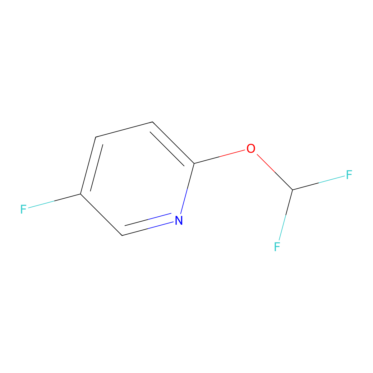 2-(Difluoromethoxy)-5-fluoropyridine molecular structure, CAS 1214360-67-4