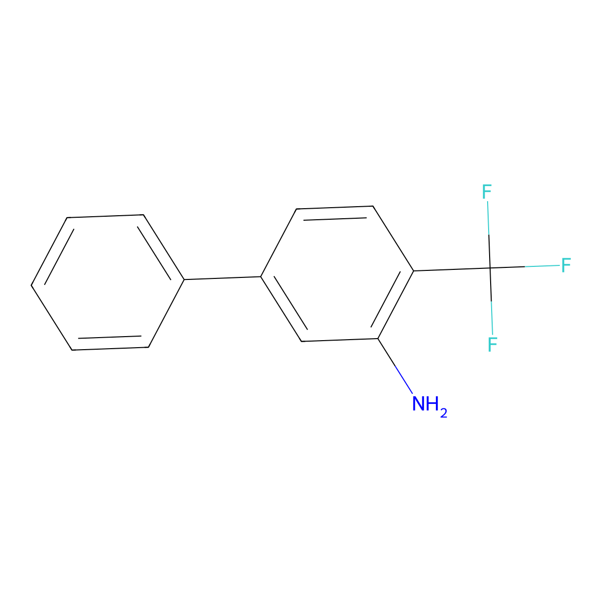 3-Amino-4-(trifluoromethyl)biphenyl molecular structure, CAS 1214360-71-0