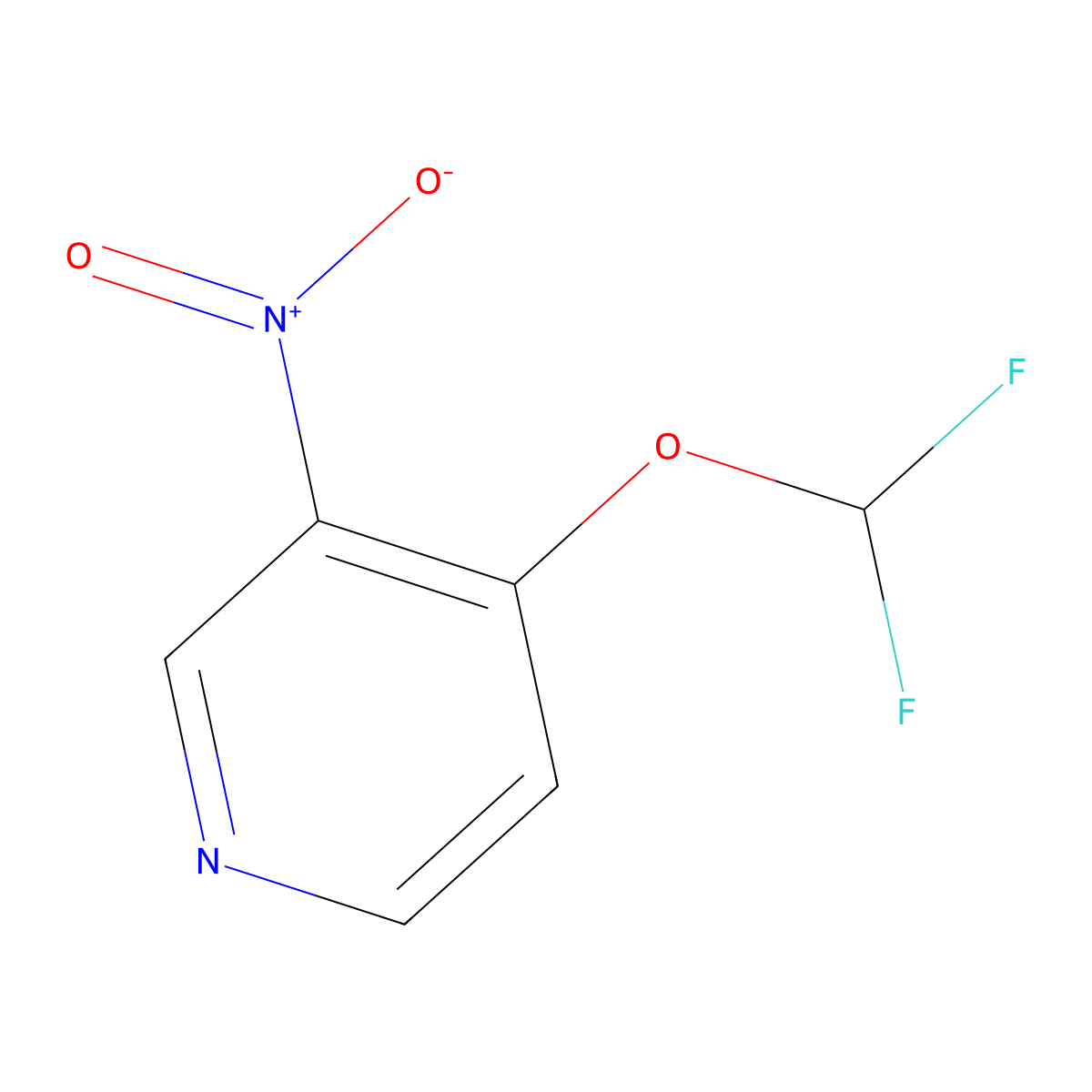 4-Difluoromethoxy-3-nitropyridine molecular structure, CAS 1214360-74-3