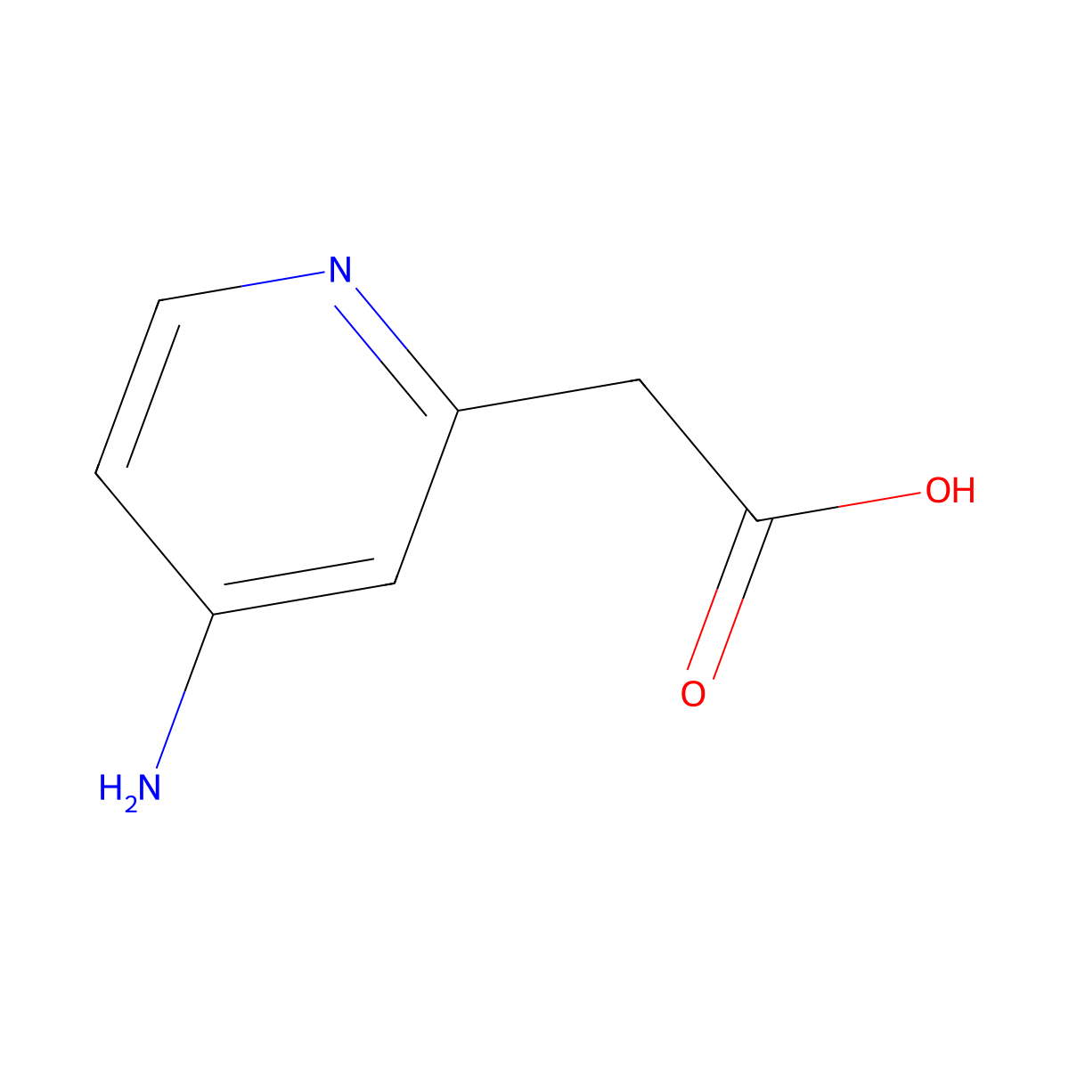 2-(4-Aminopyridin-2-yl)acetic acid molecular structure, CAS 1214360-84-5