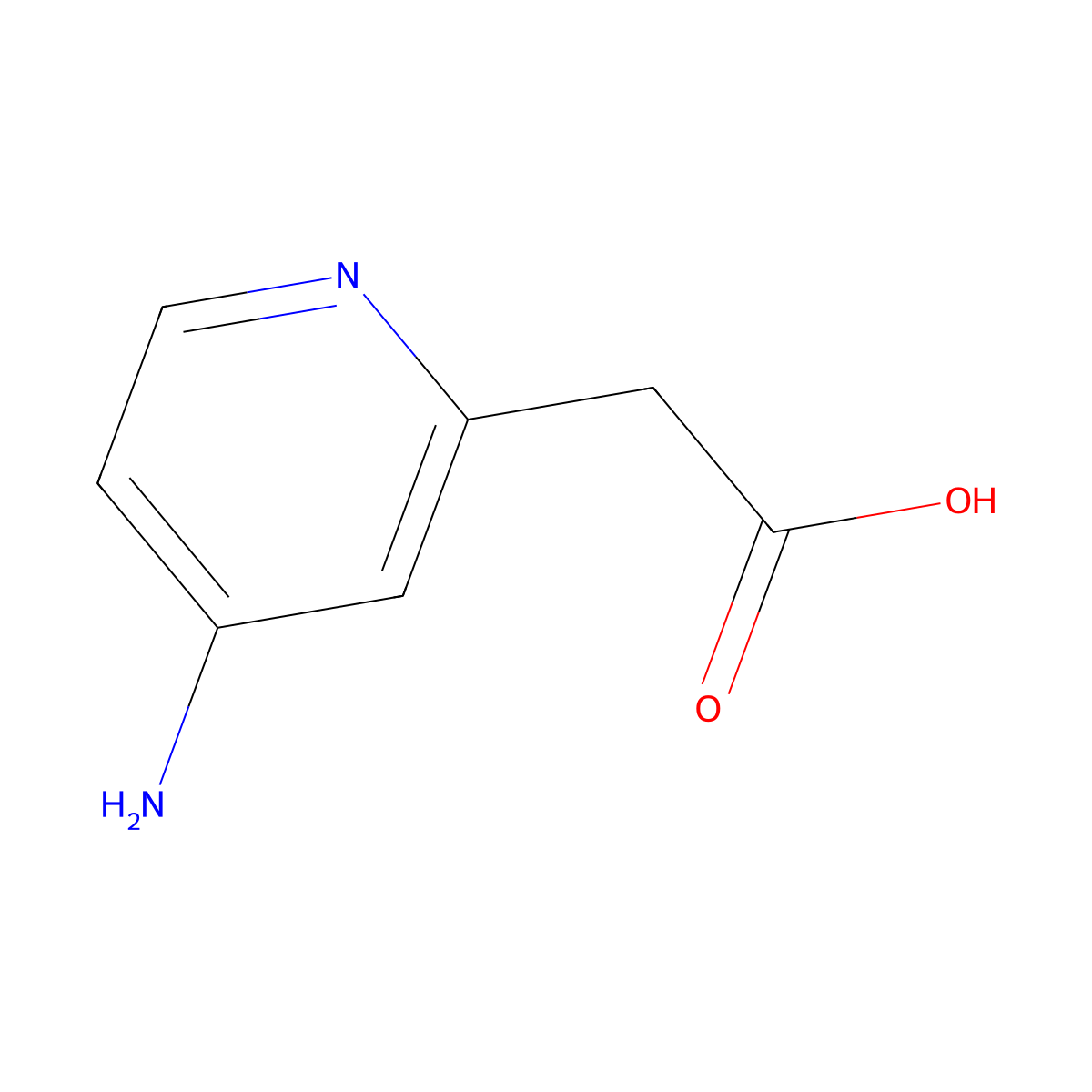 2-(4-Aminopyridin-2-yl)acetic acid molecular structure, CAS 1214360-84-5