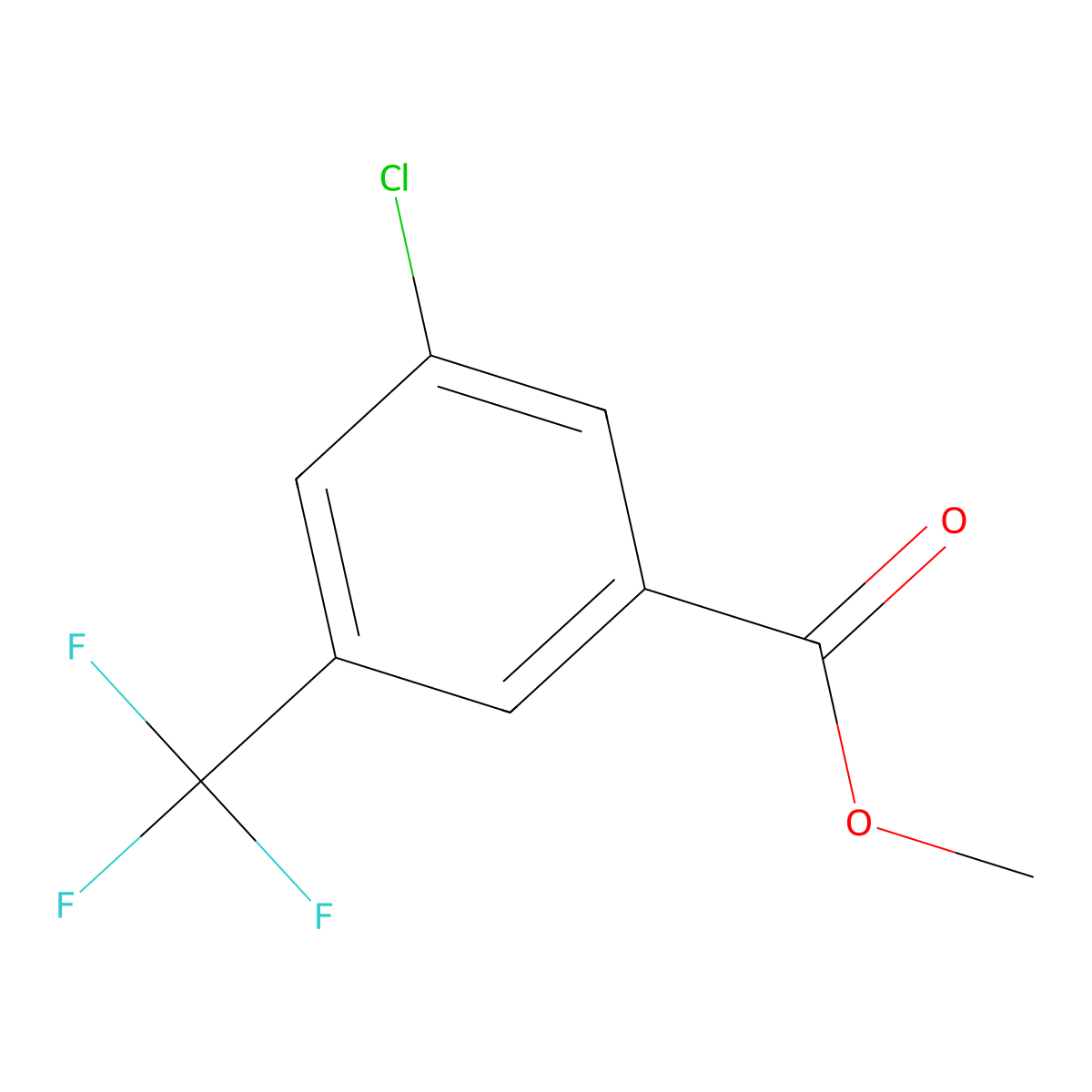 Methyl 3-chloro-5-(trifluoromethyl)benzoate molecular structure, CAS 1214361-12-2