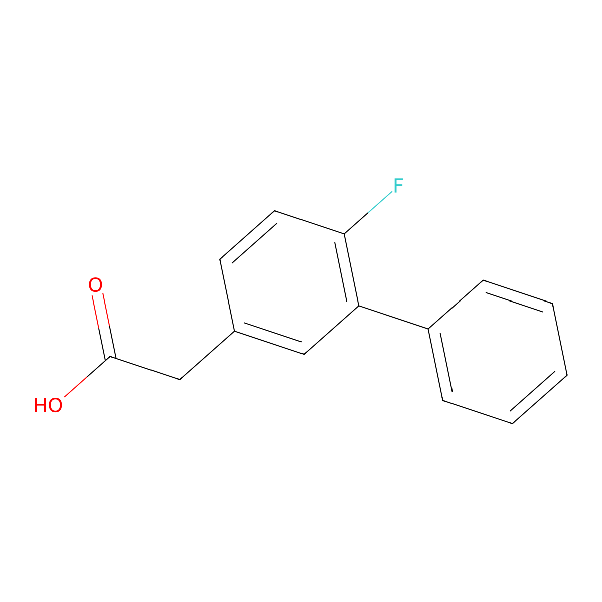 2-(6-Fluoro-[1,1'-biphenyl]-3-yl)acetic acid molecular structure, CAS 1214361-87-1