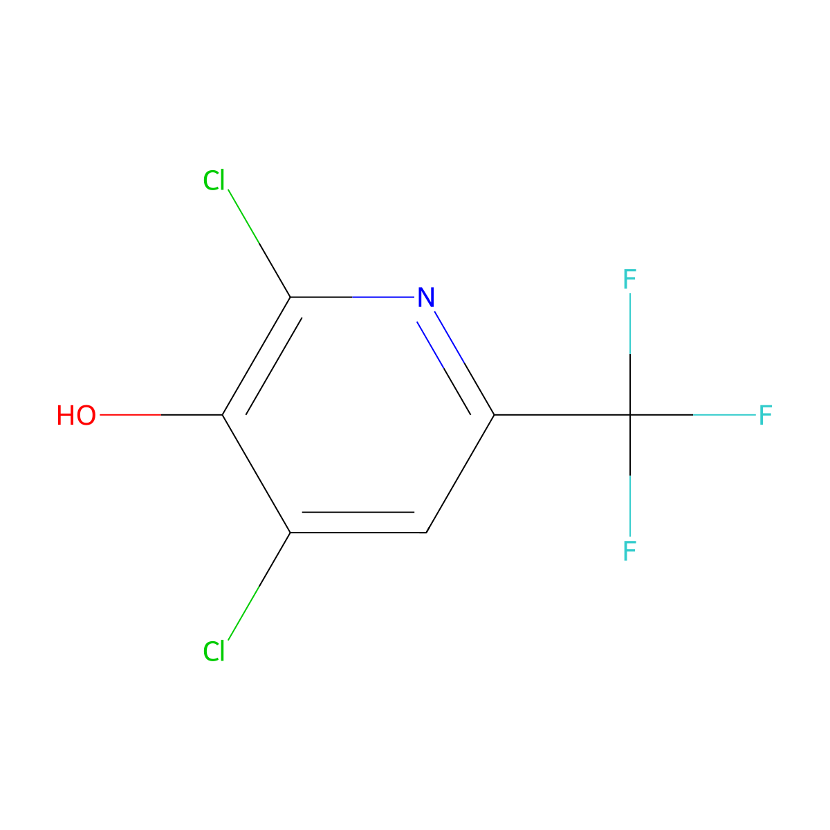 2,4-Dichloro-3-hydroxy-6-(trifluoromethyl)pyridine molecular structure, CAS 1214361-93-9