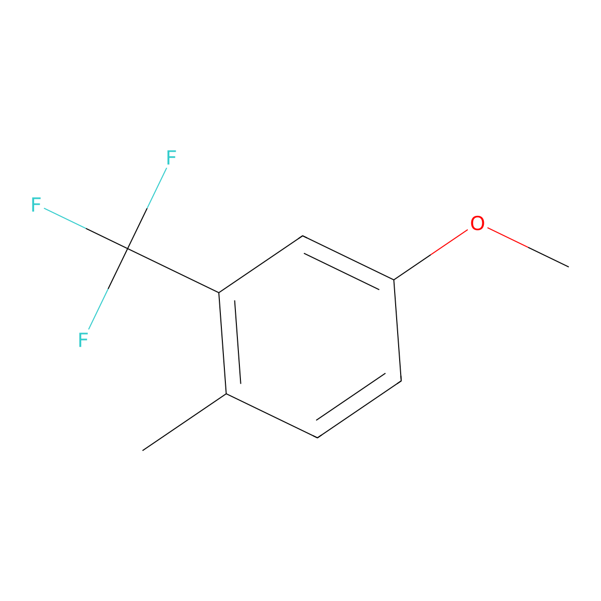 4-Methyl-3-(trifluoromethyl)anisole molecular structure, CAS 1214361-94-0