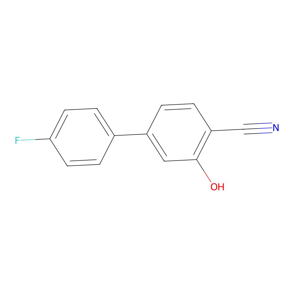 4'-Fluoro-3-hydroxybiphenyl-4-carbonitrile molecular structure, CAS 1214362-07-8