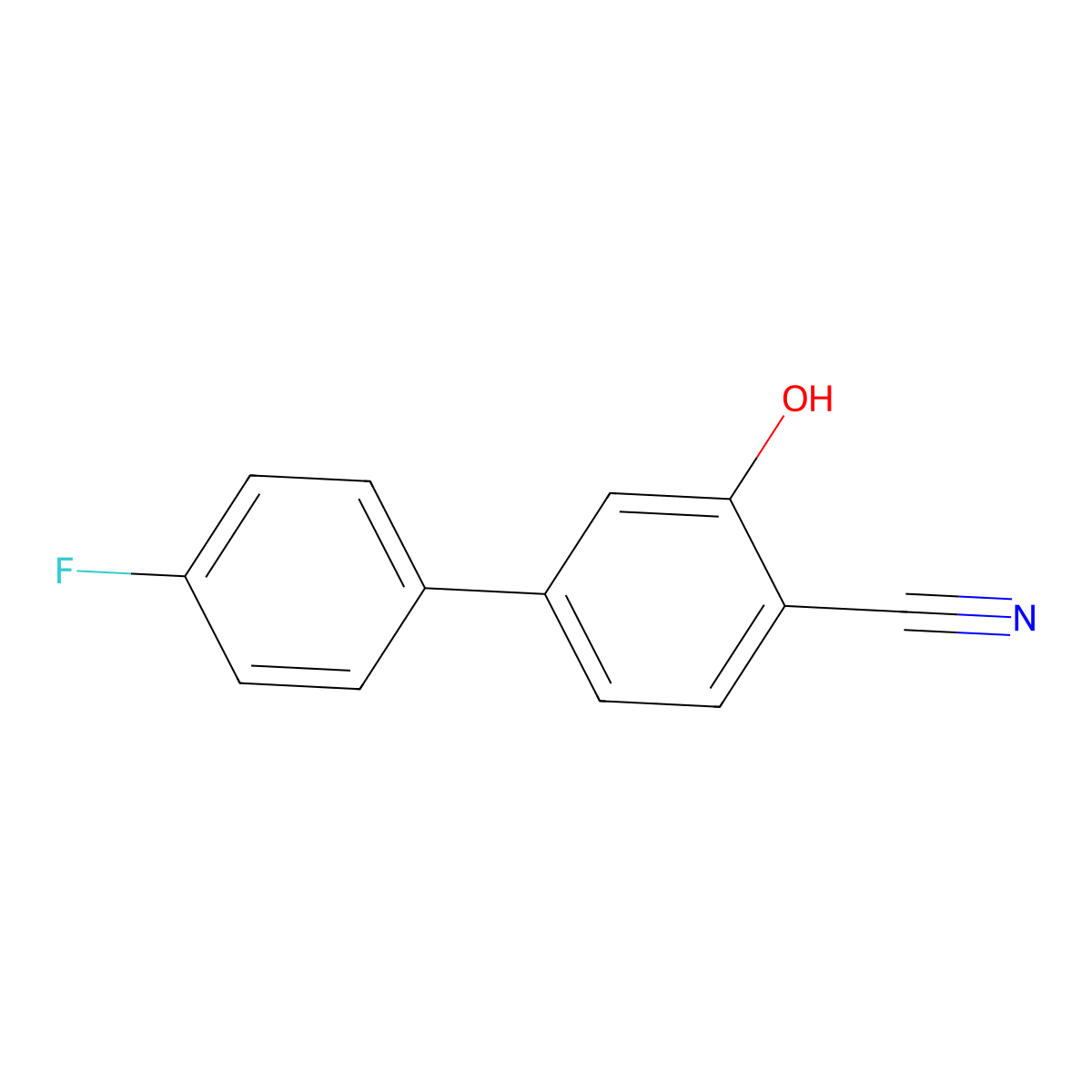 4'-Fluoro-3-hydroxybiphenyl-4-carbonitrile molecular structure, CAS 1214362-07-8