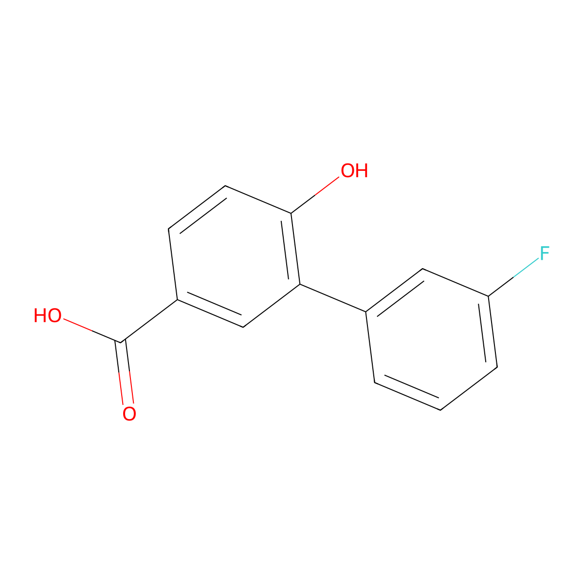 3-(3-Fluorophenyl)-4-hydroxybenzoic acid molecular structure, CAS 1214362-12-5
