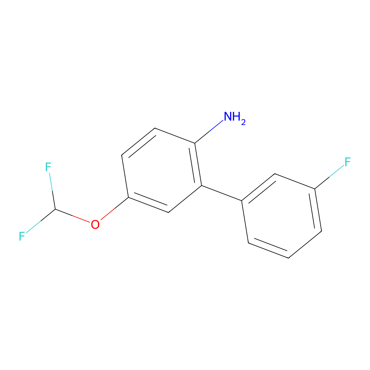 5-(Difluoromethoxy)-3'-fluoro-[1,1'-biphenyl]-2-amine molecular structure, CAS 1214362-23-8