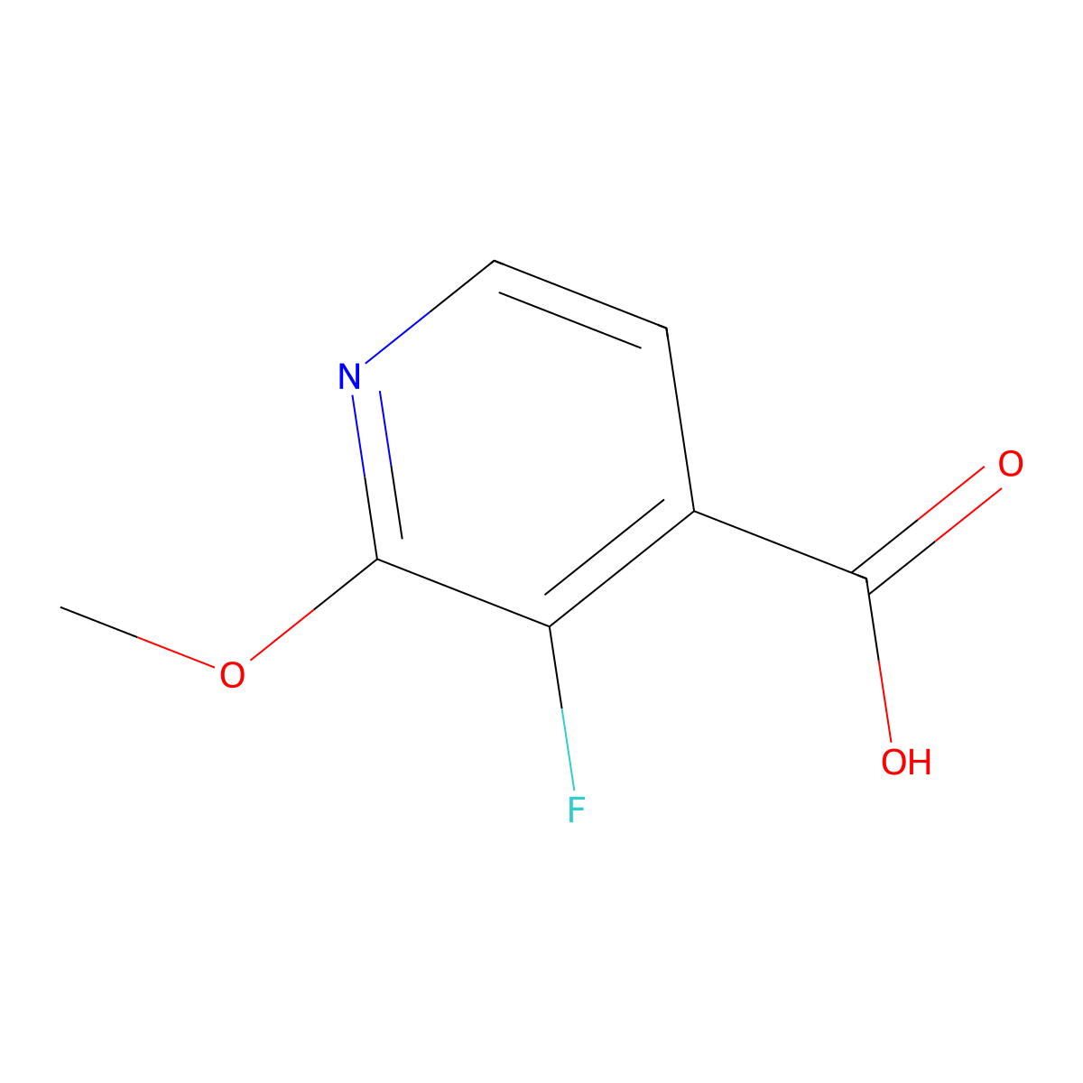 3-Fluoro-2-methoxypyridine-4-carboxylic acid molecular structure, CAS 1214362-24-9