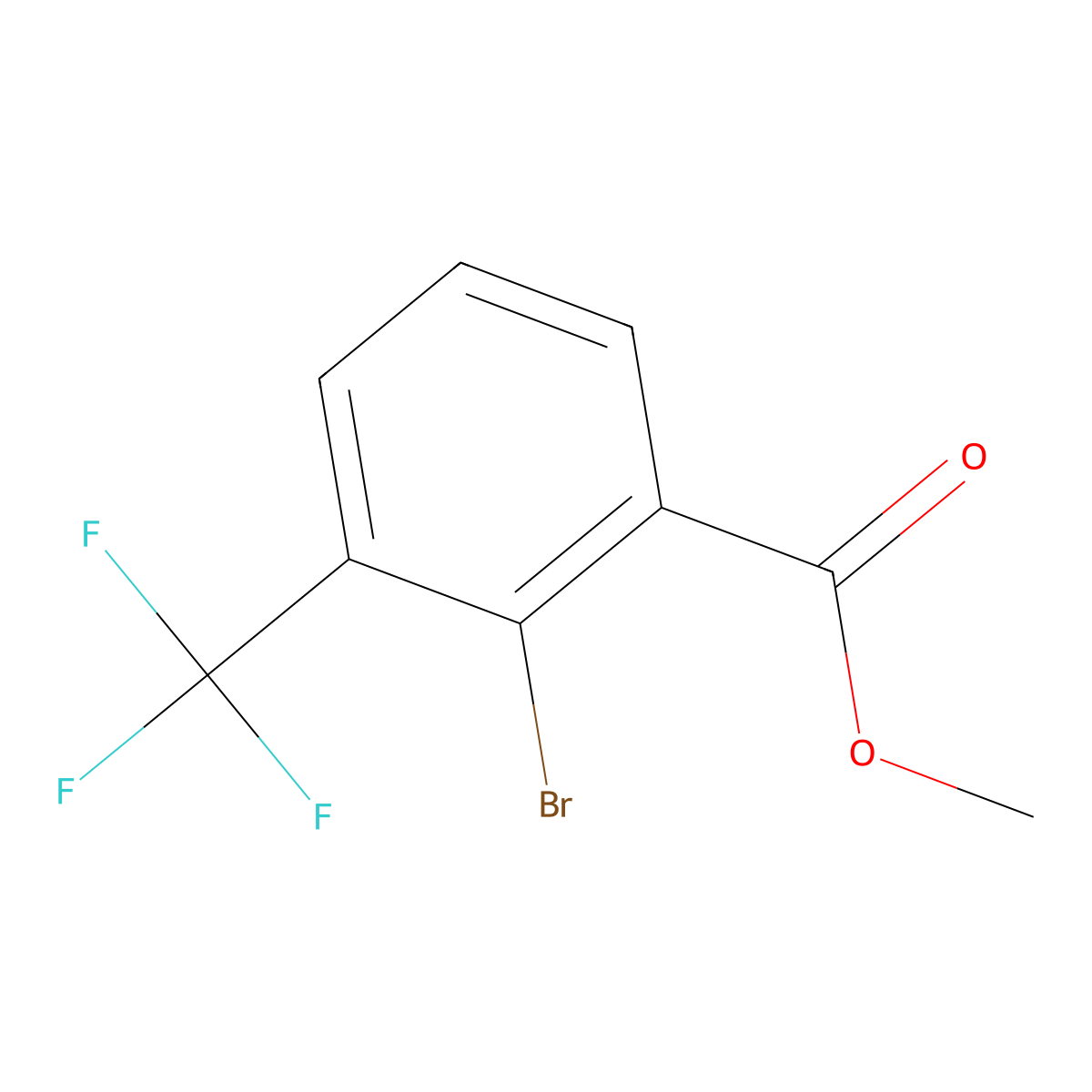 Methyl 2-bromo-3-(trifluoromethyl)benzoate molecular structure, CAS 1214362-28-3