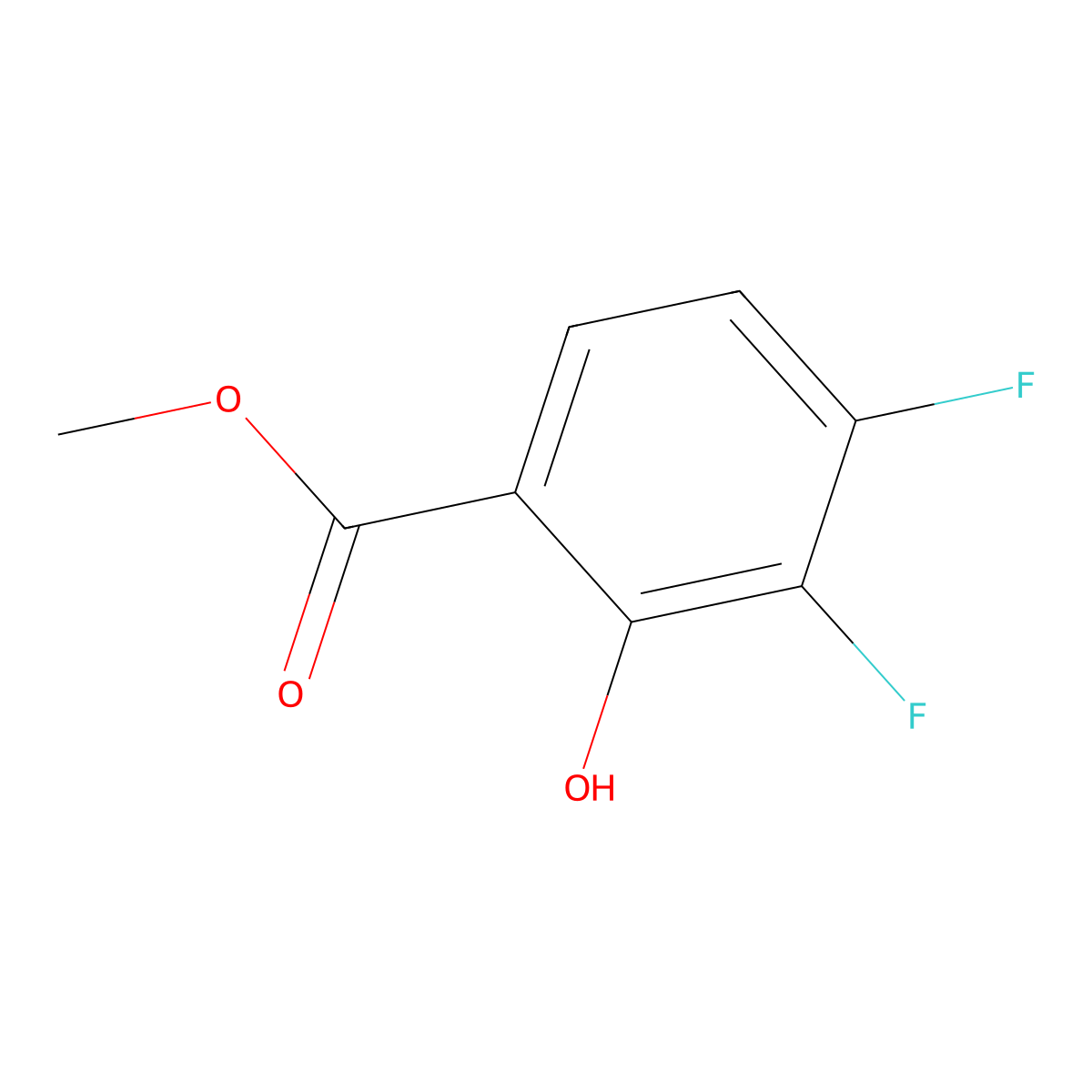 Methyl 3,4-difluoro-2-hydroxybenzoate molecular structure, CAS 1214362-33-0