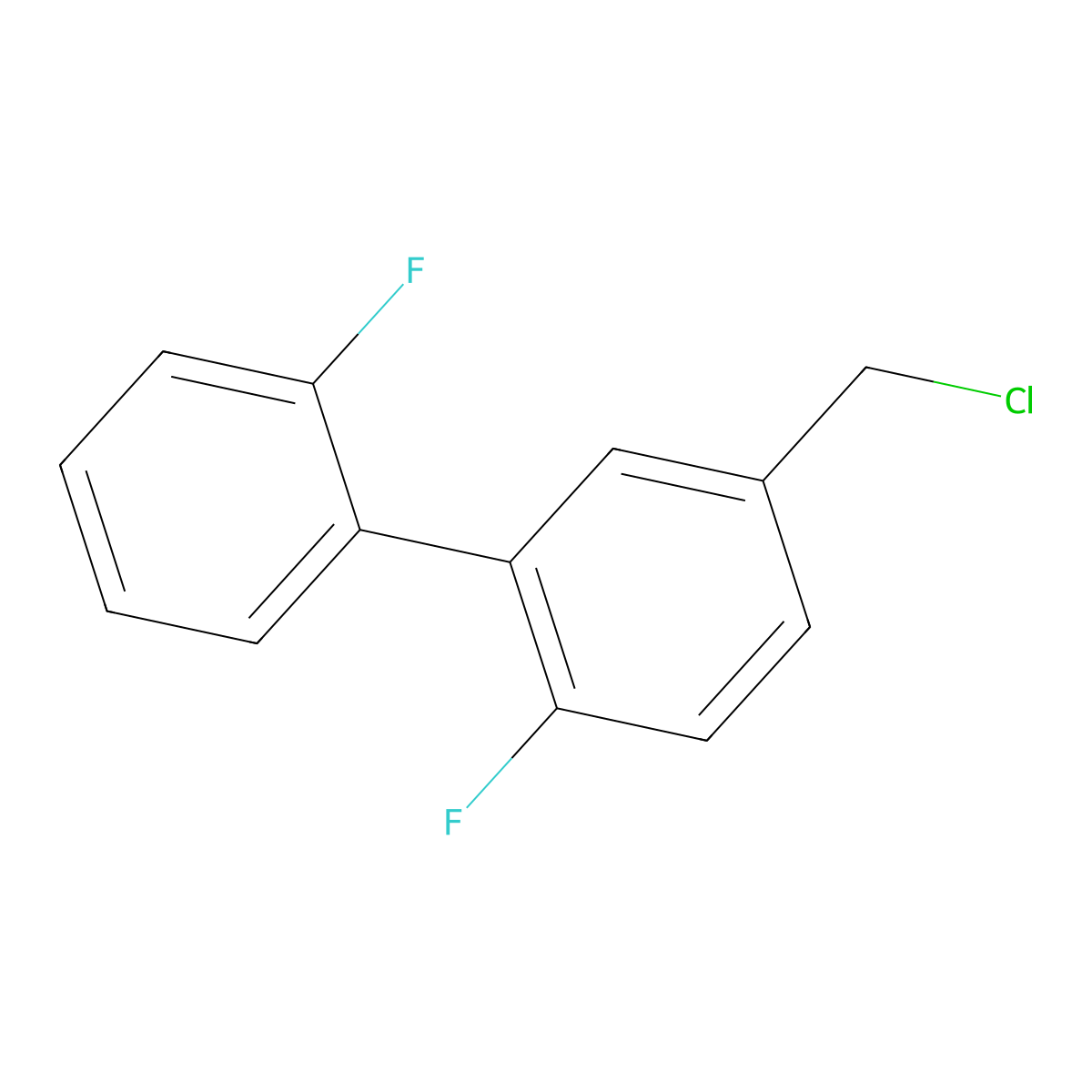 4-(Chloromethyl)-1-fluoro-2-(2-fluorophenyl)benzene molecular structure, CAS 1214362-34-1
